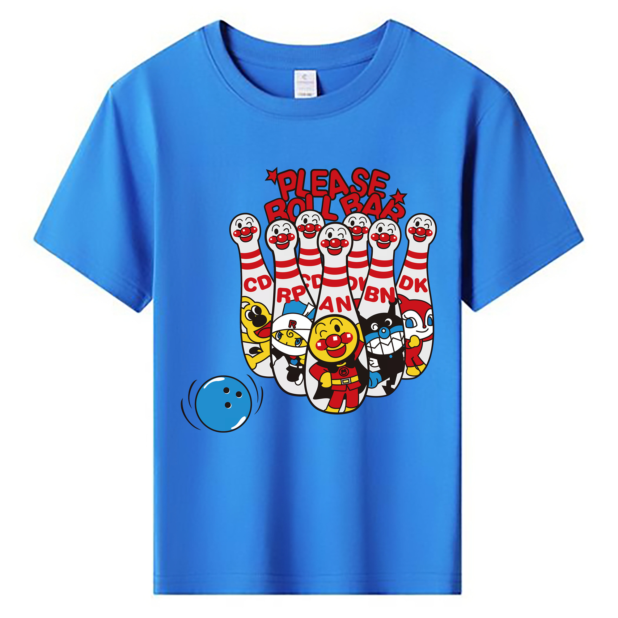 （画像用） アンパンマン Anpanman 綿100％キッズTシャツ（フロントプリント）